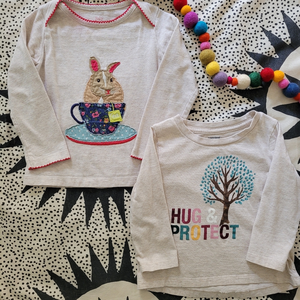 Tea cup bunny & tree hugger shirt